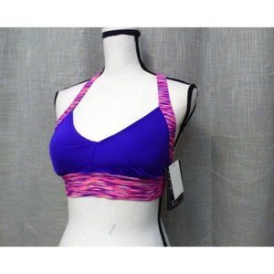 Women's Purple and Pink Sports Bra